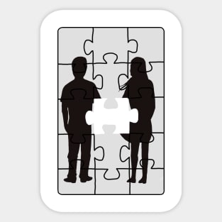 Missing puzzle piece Sticker